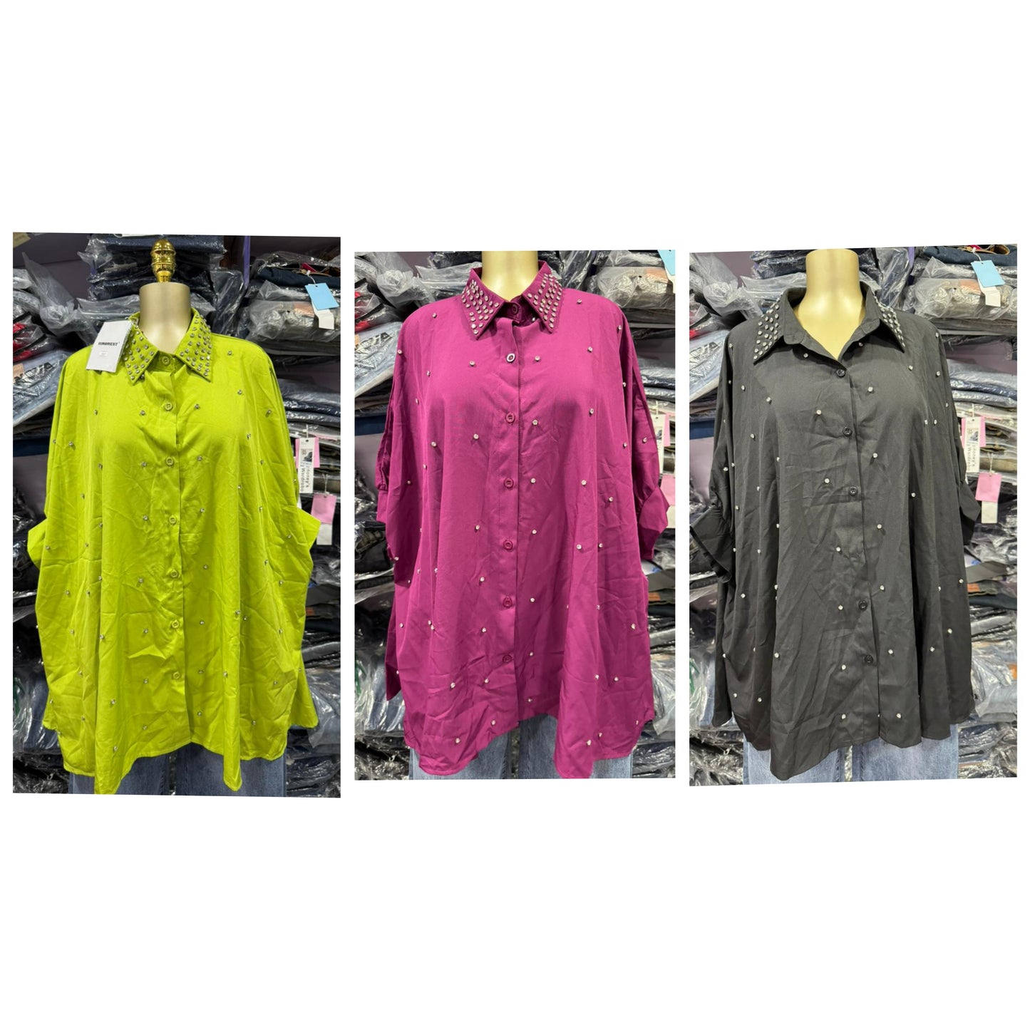 Studded Silk shirt size 12-18