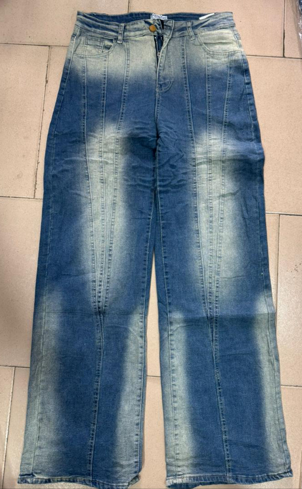 2 toned design boyfriend jean 9156