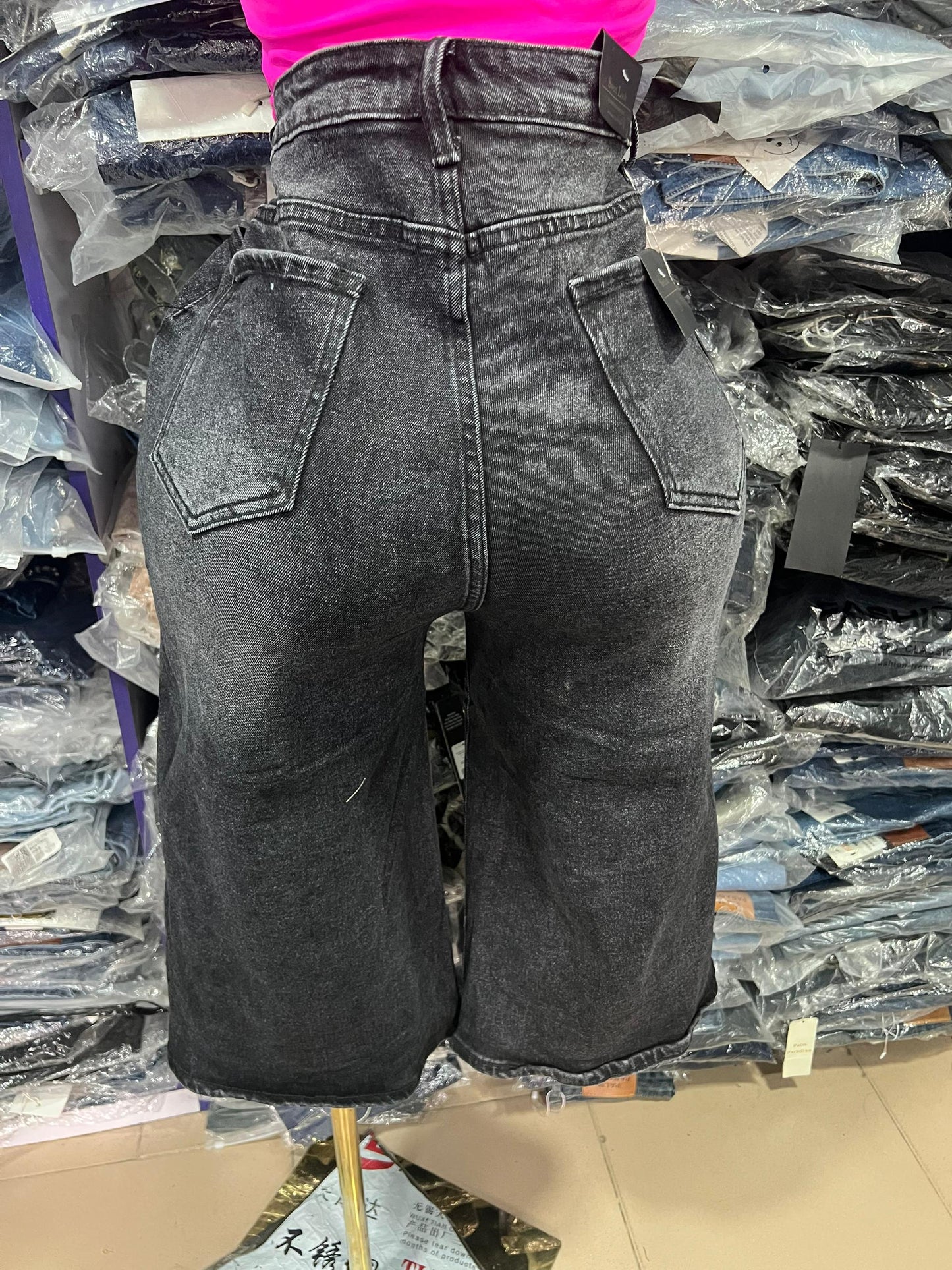 Black label rib jort CA024#B25