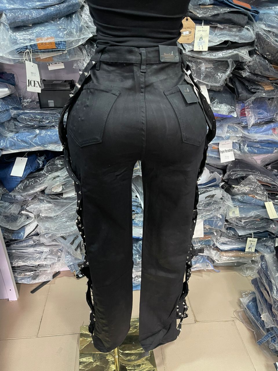 Black label boyfriend jeans J557#B13