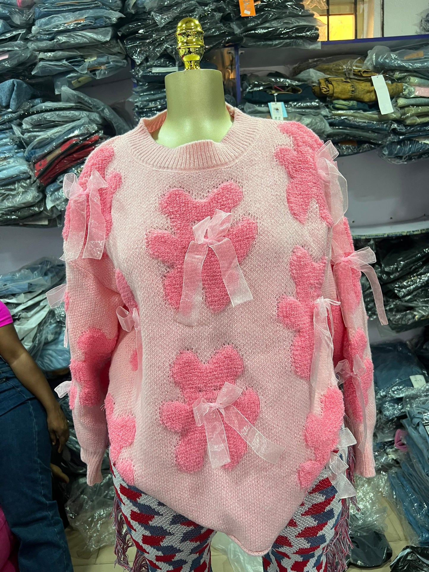Pink Teddy Sweater size 6-16