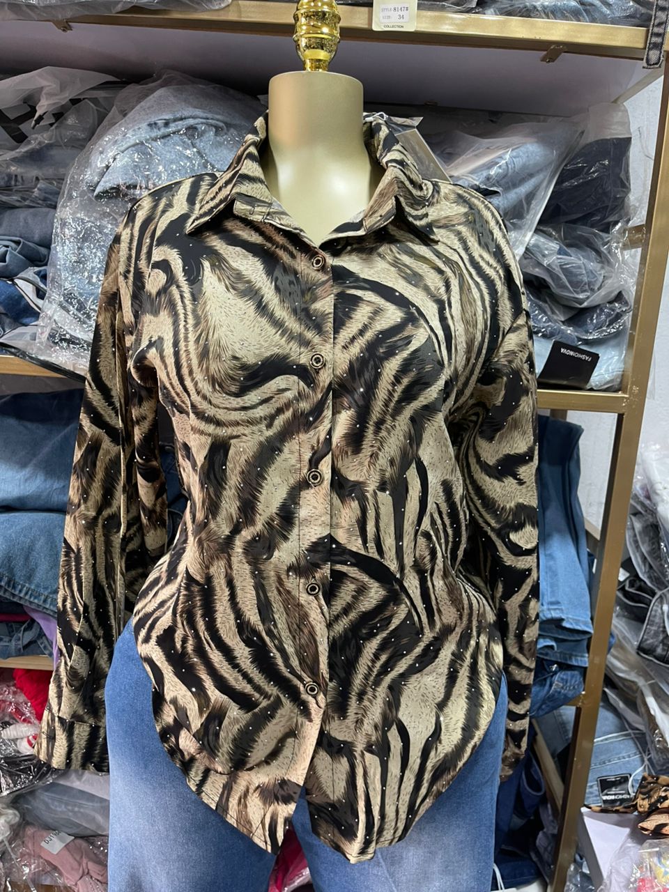 Shirt with stone 7801 size 6-14