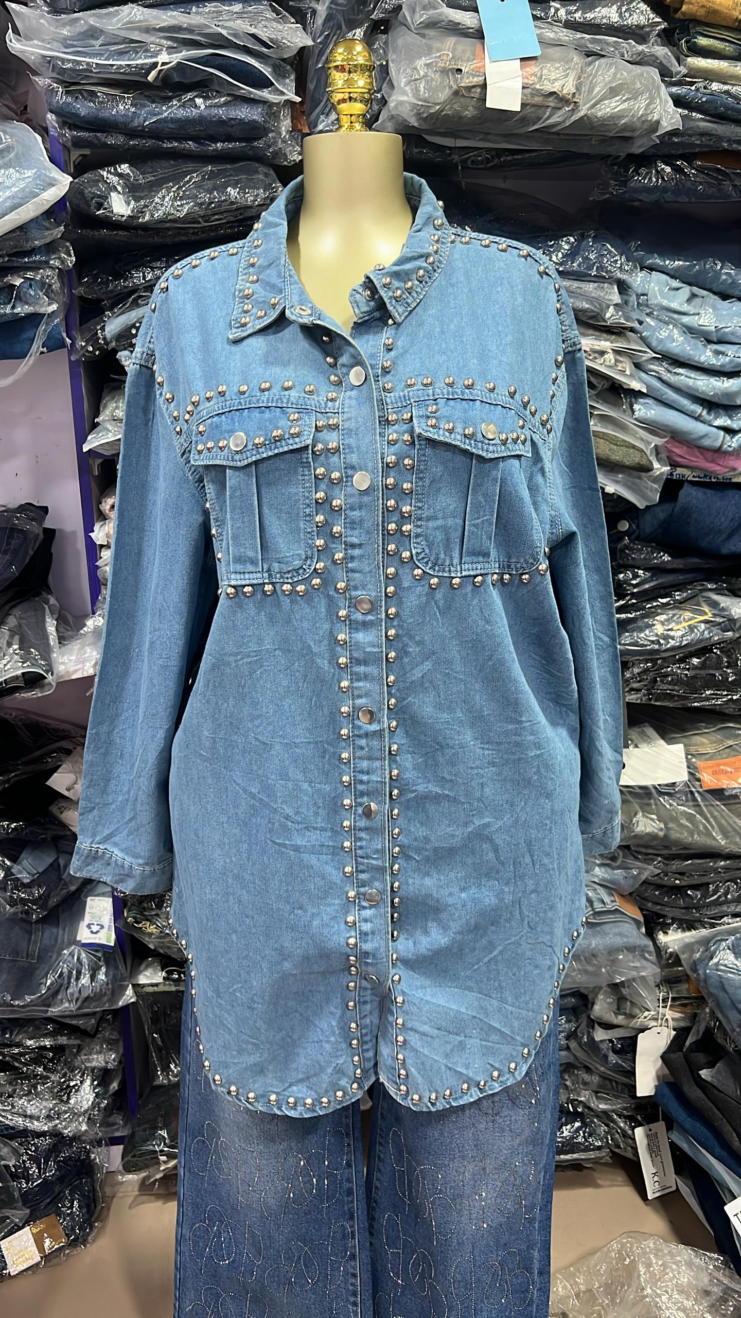 Denim design shirt size6-14