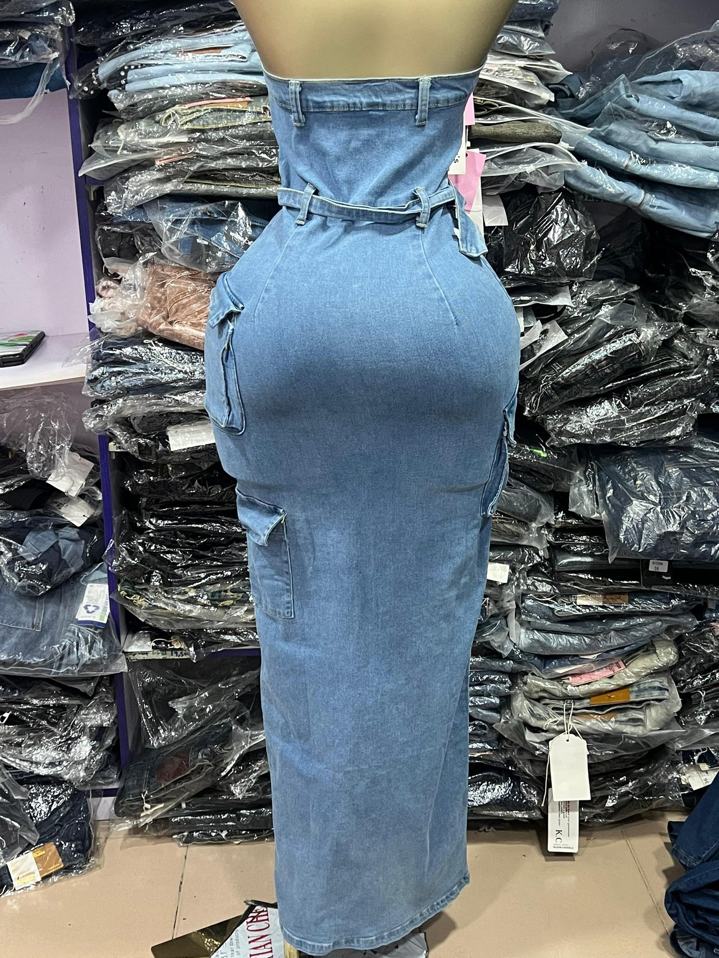 Front slit tube dress 9815#