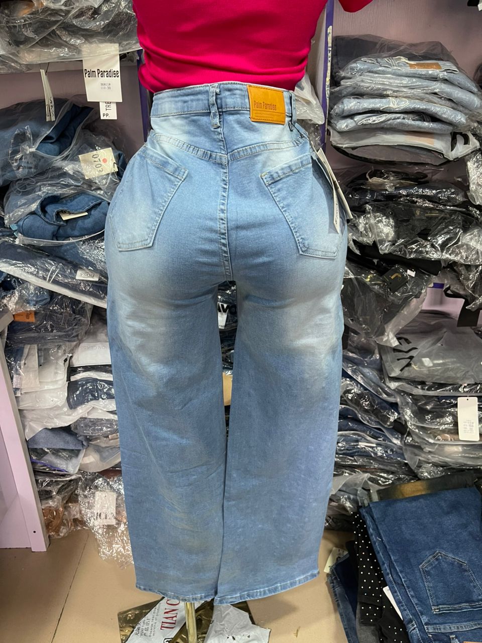 Palm paradise boyfriend jeans C0239