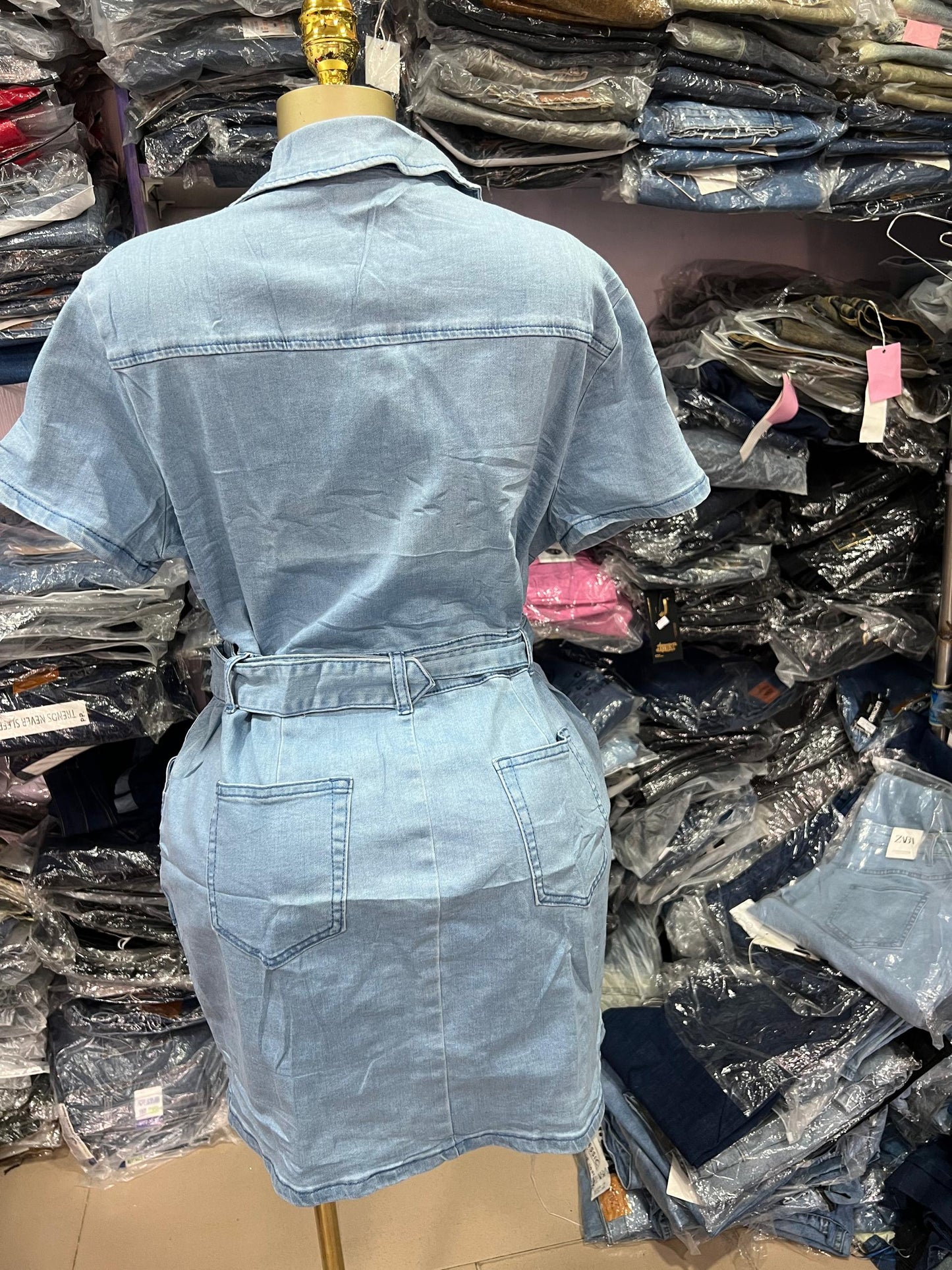 Mini denim jean gown M4D477QB1L