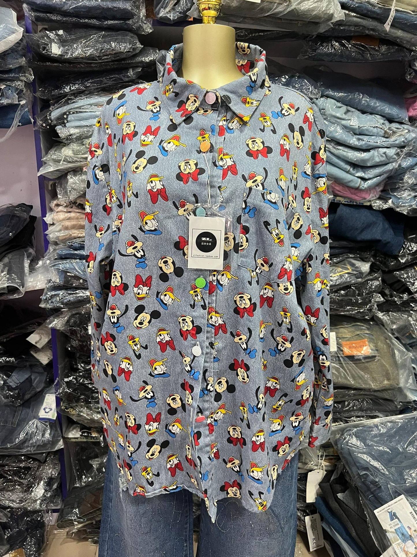 Mickey design jean jacket size6-14
