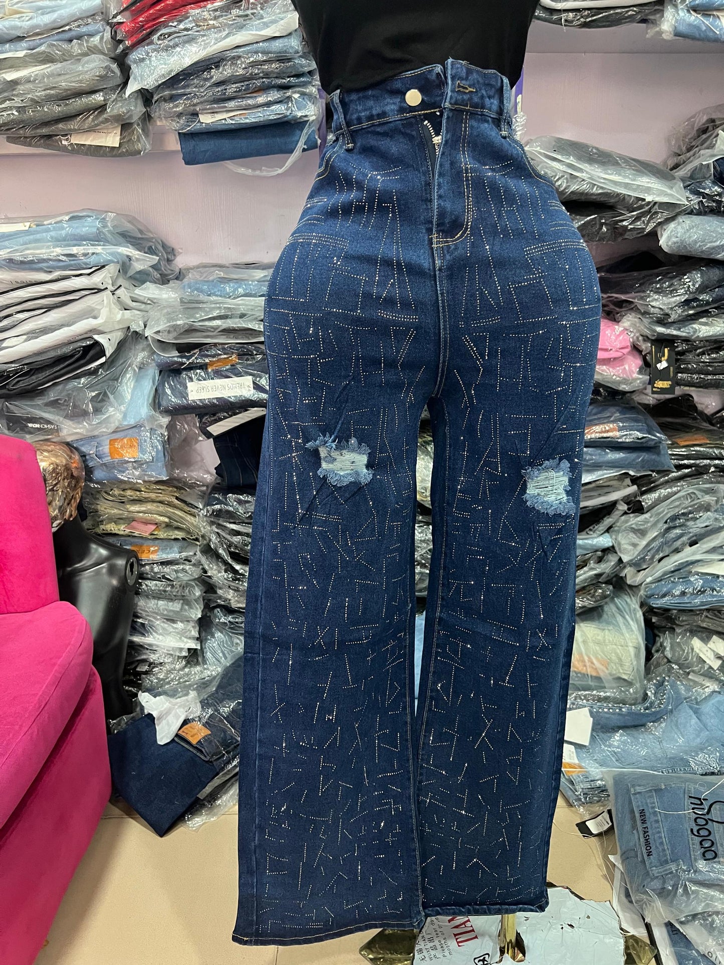 Ripped stone jean 281