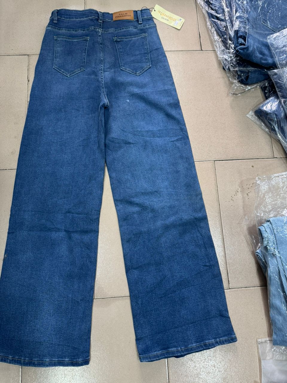 Plain blue boyfriend jean 8908