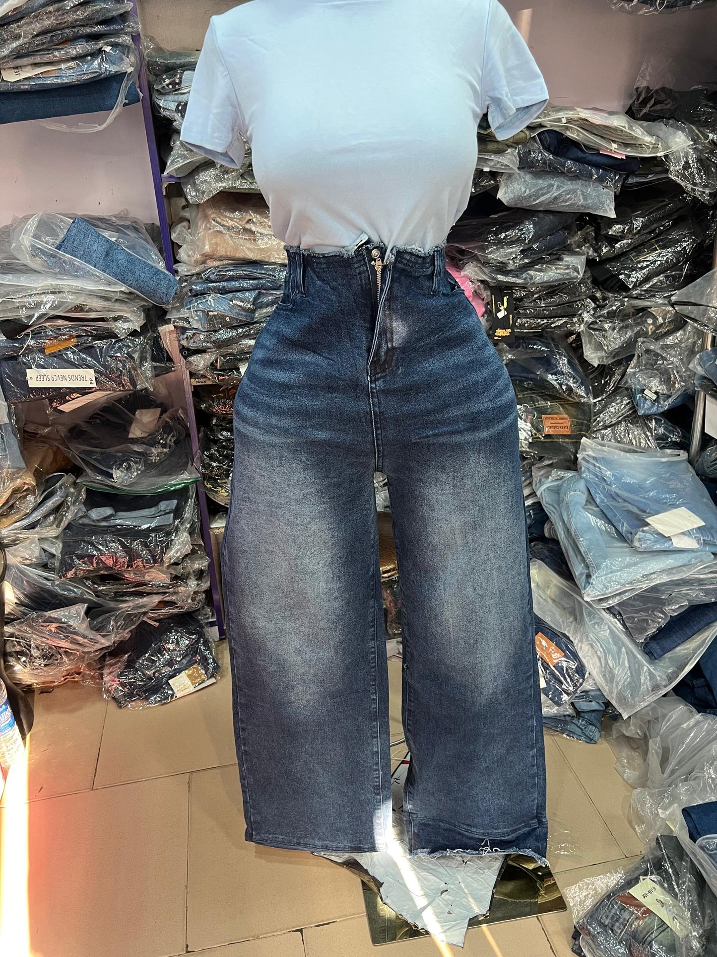 2 toned blue boyfriend jean 5038 SE0579