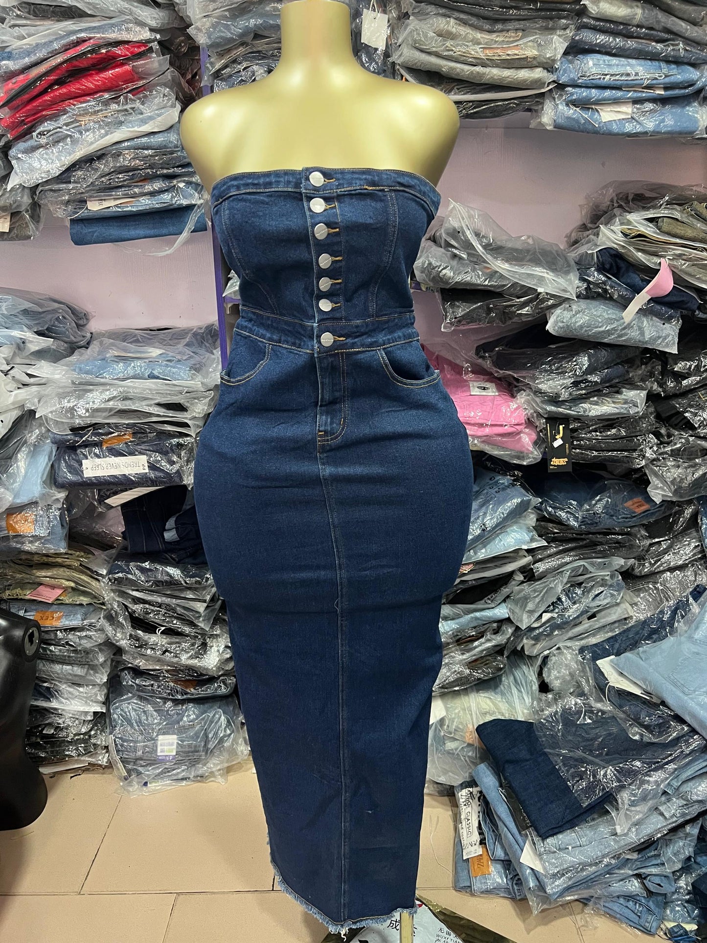 Denim dress SDG001