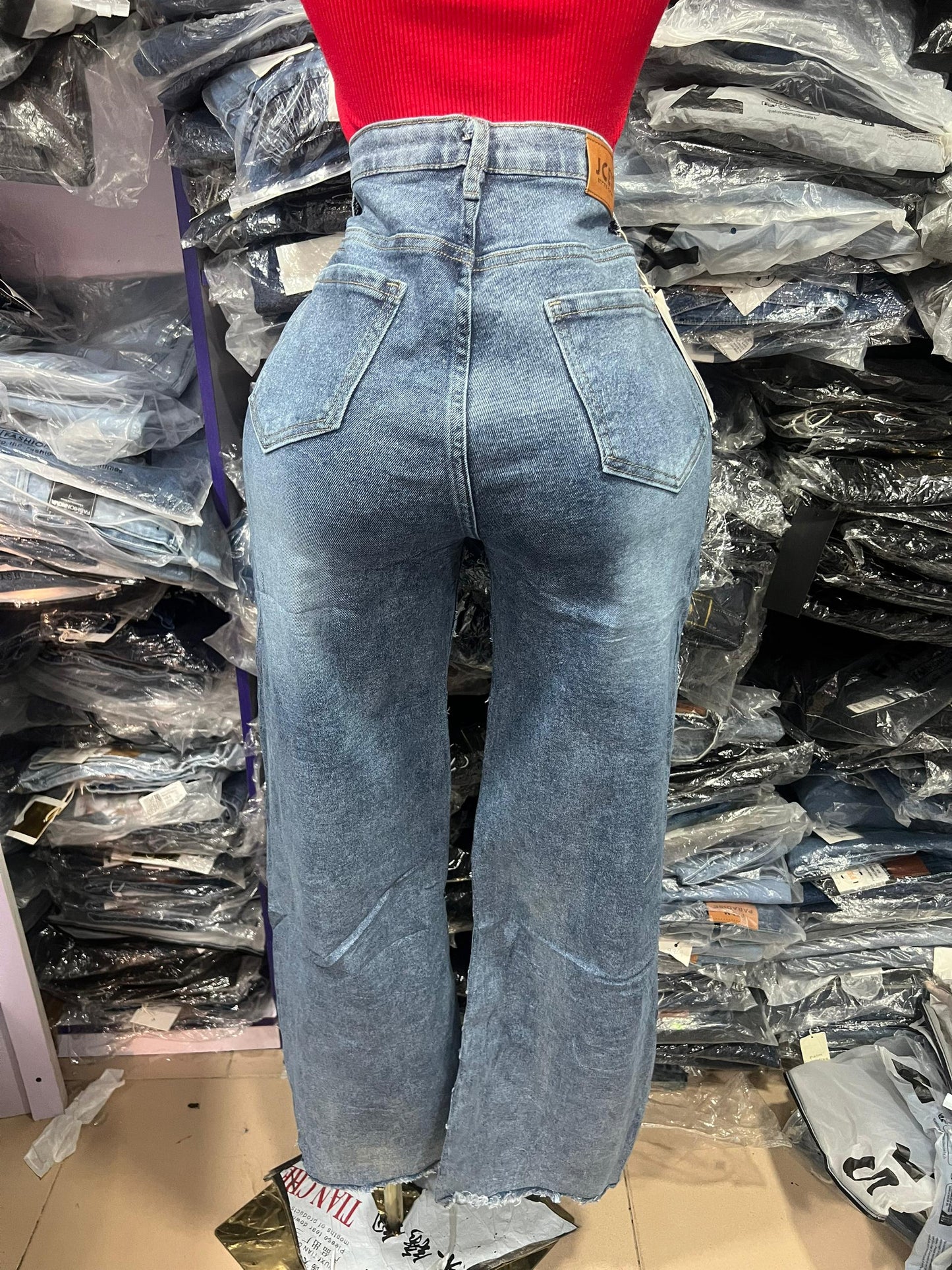 Jcex boyfriend jeans J1519#