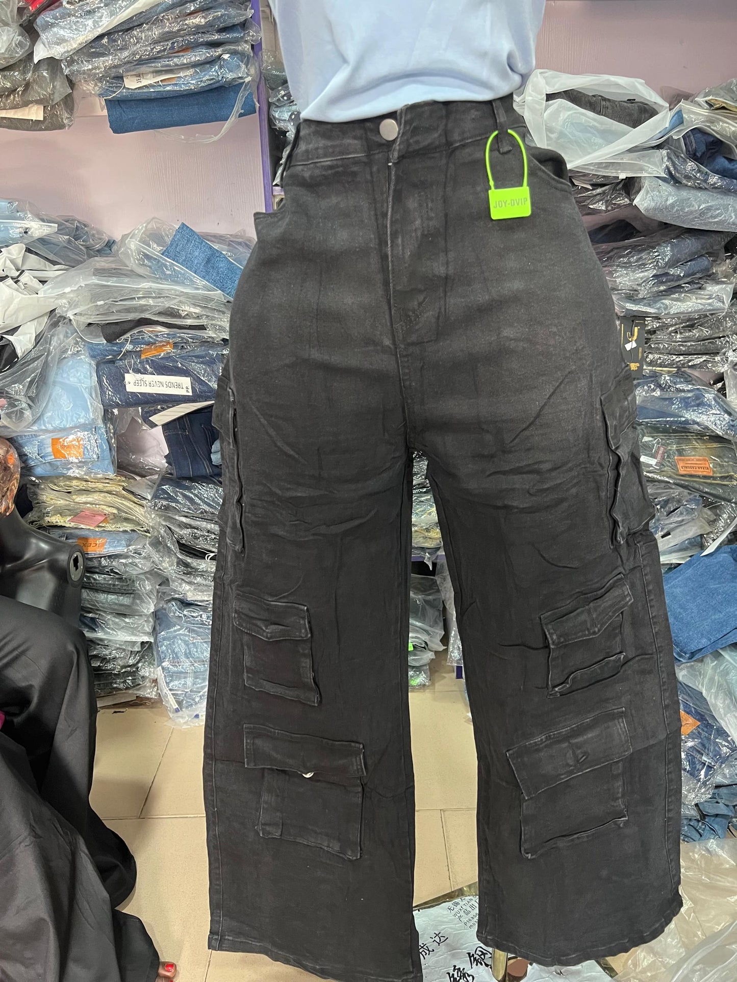 Joydvip Black cargo jean PFE:8831-2BUZ
