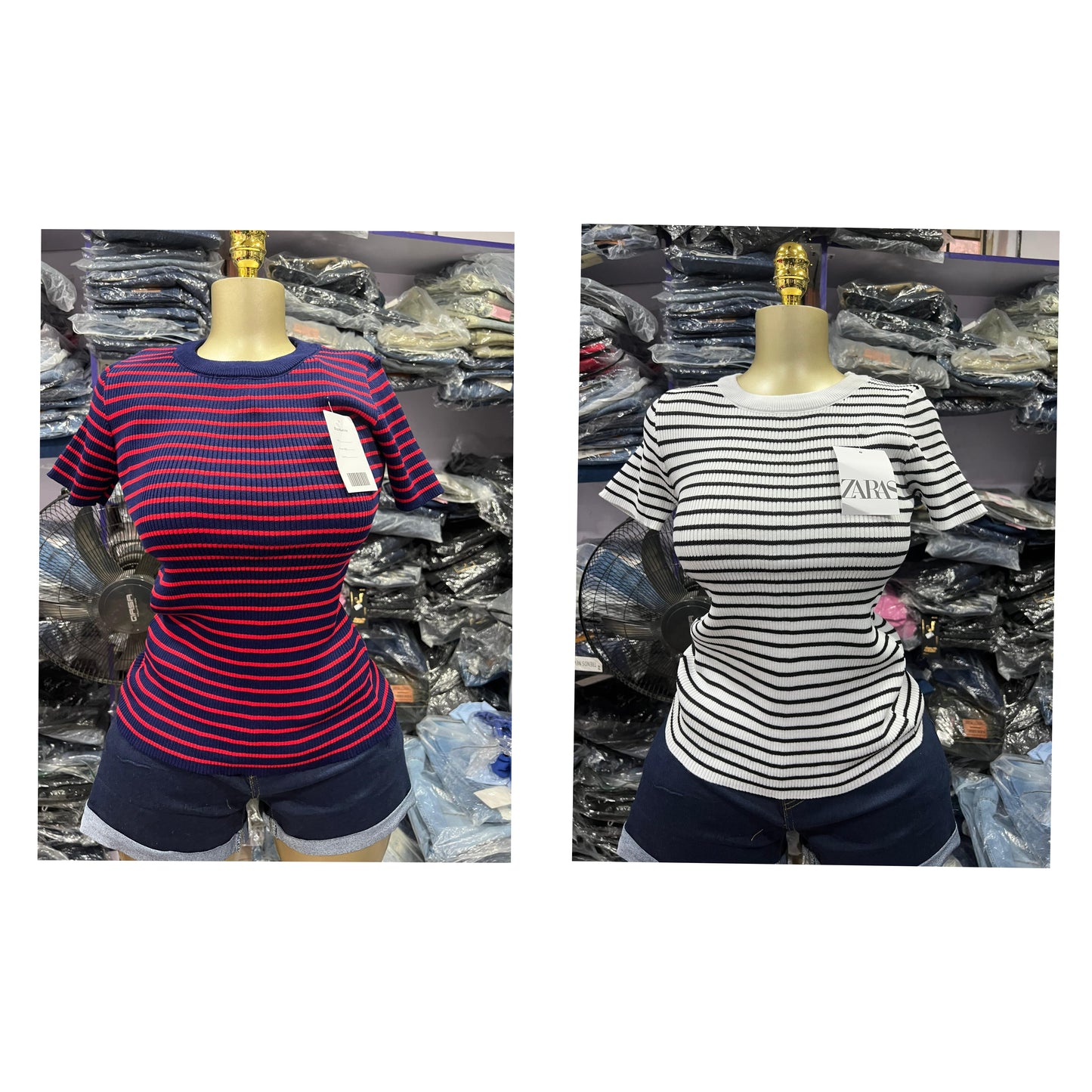 Stripped top E69 size 6-18