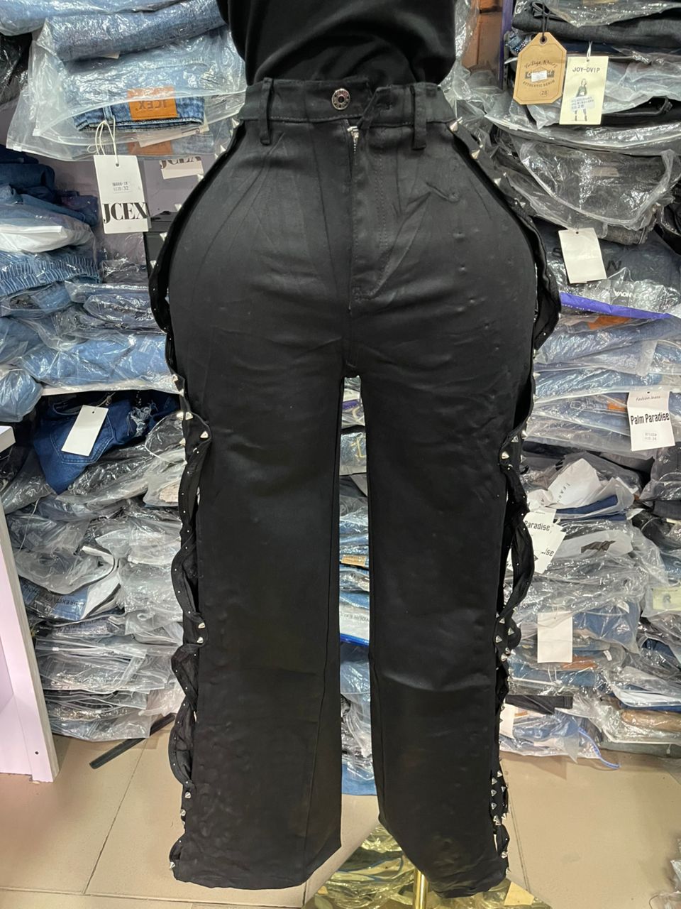 Black label boyfriend jeans J557#B13
