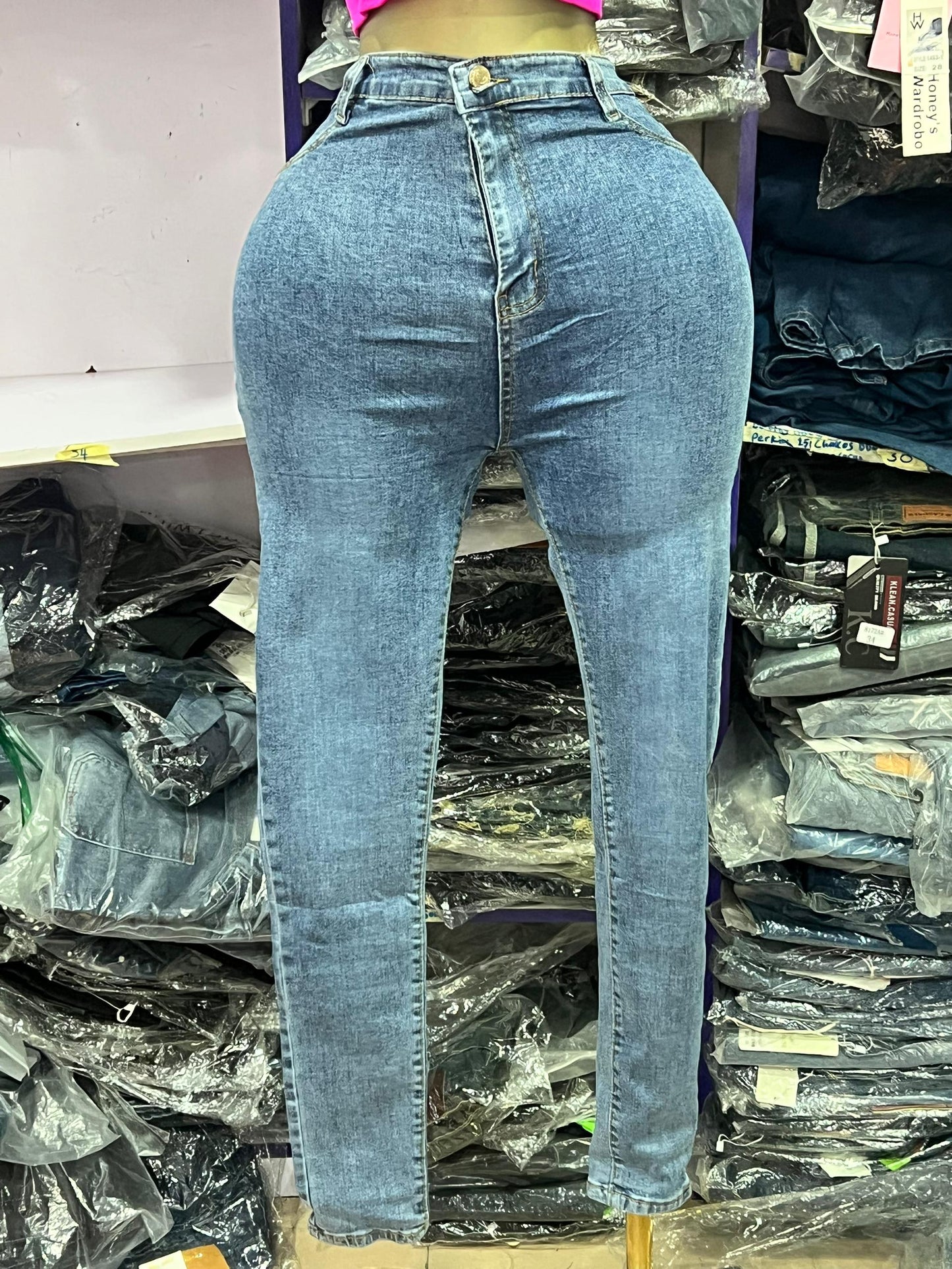 Blue skinny jean 2132#