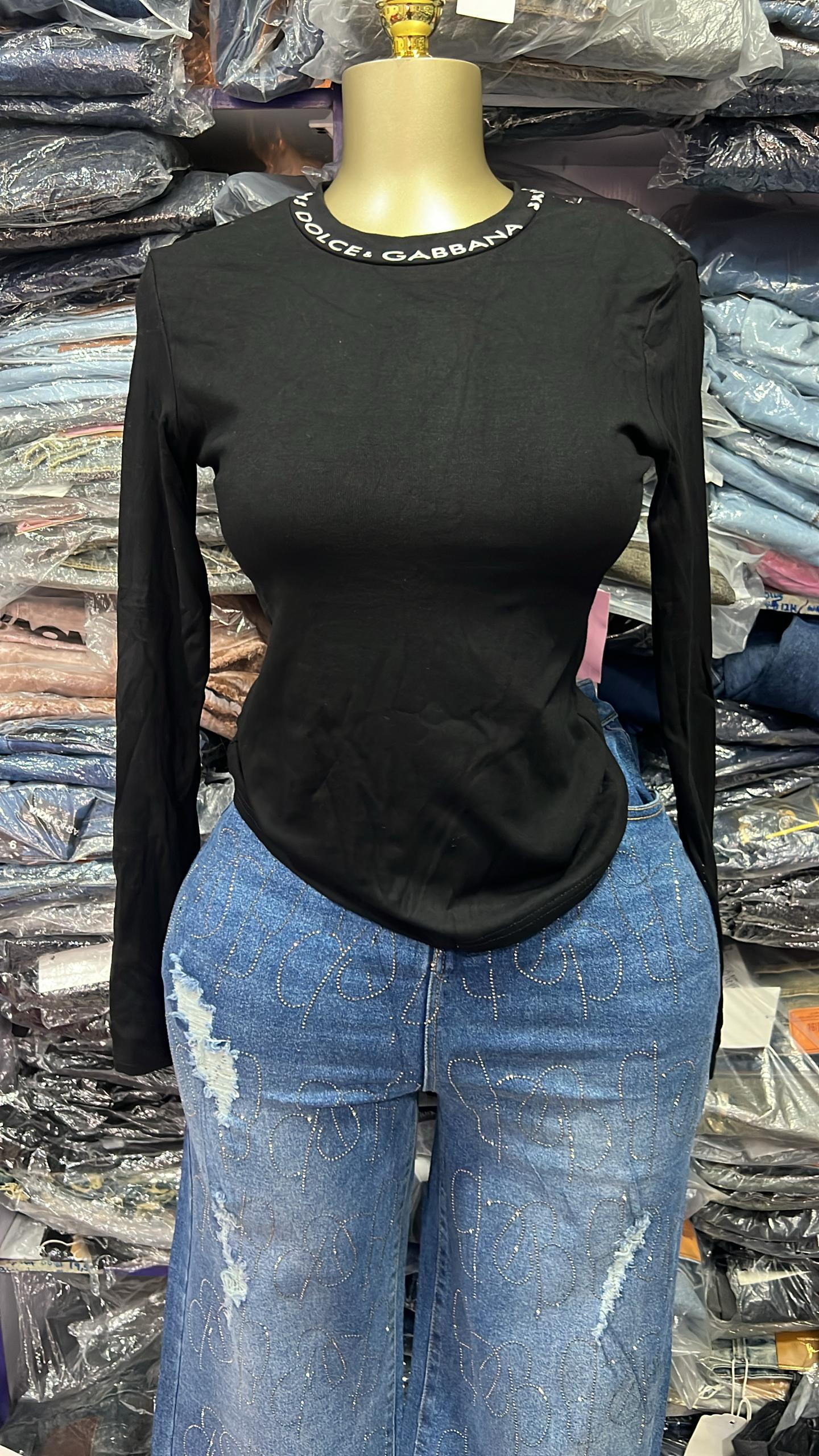 Long-sleeved bodycon top size6-16
