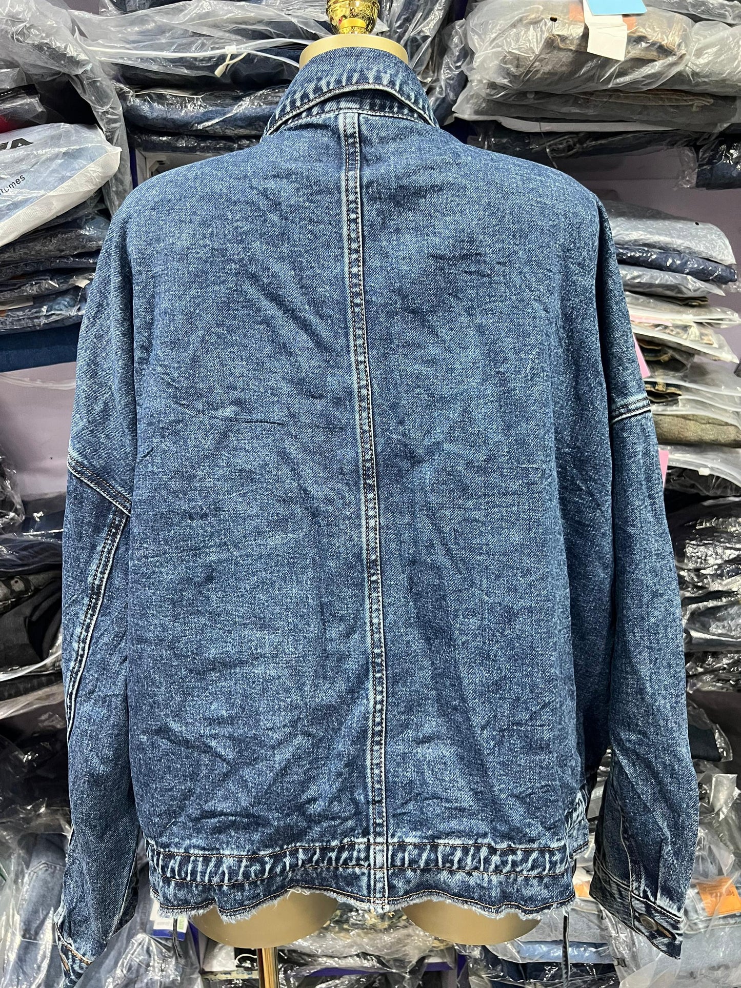 Denim jackets with side pockets