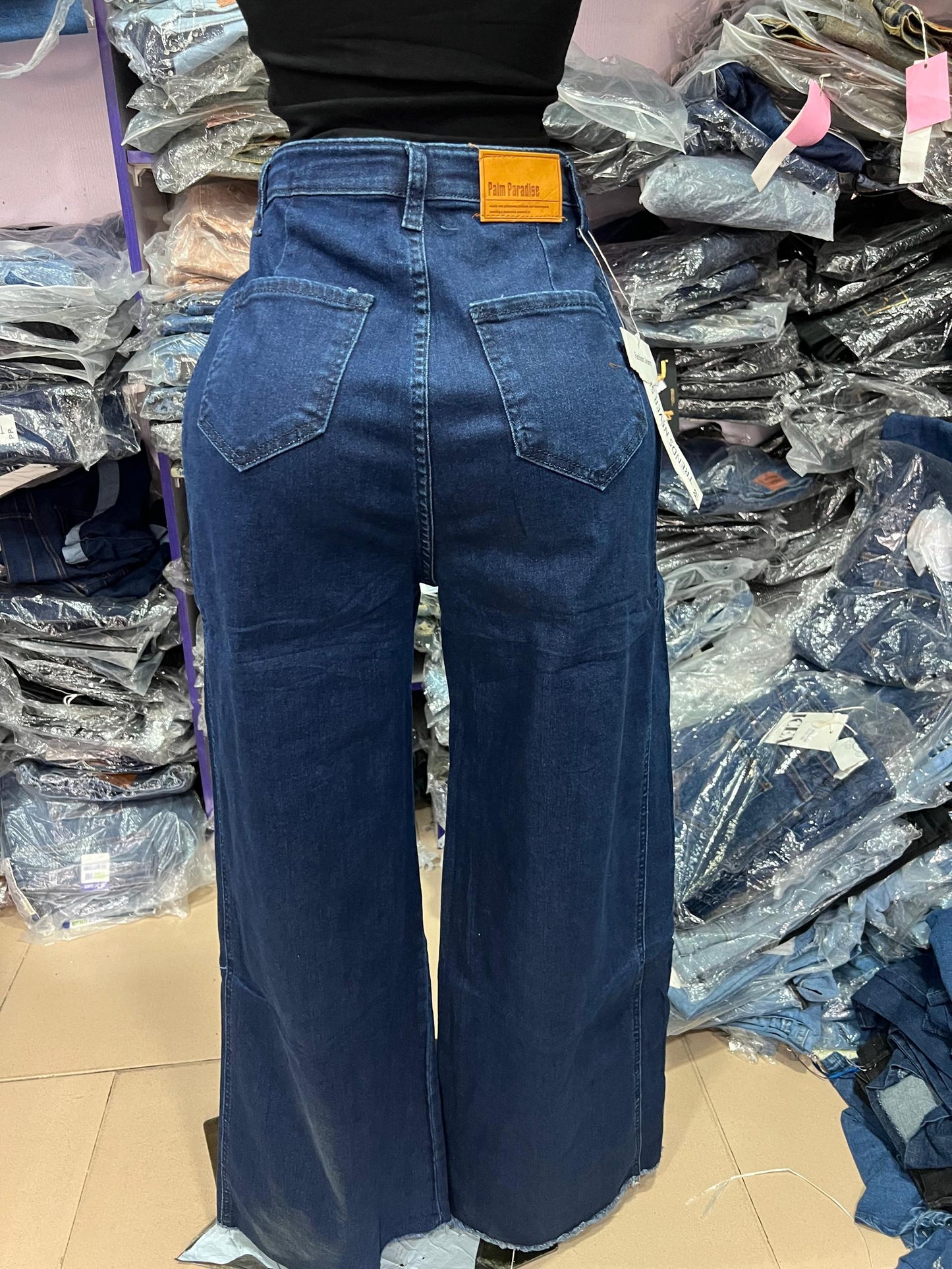 Plain boyfriend jean B6088-2