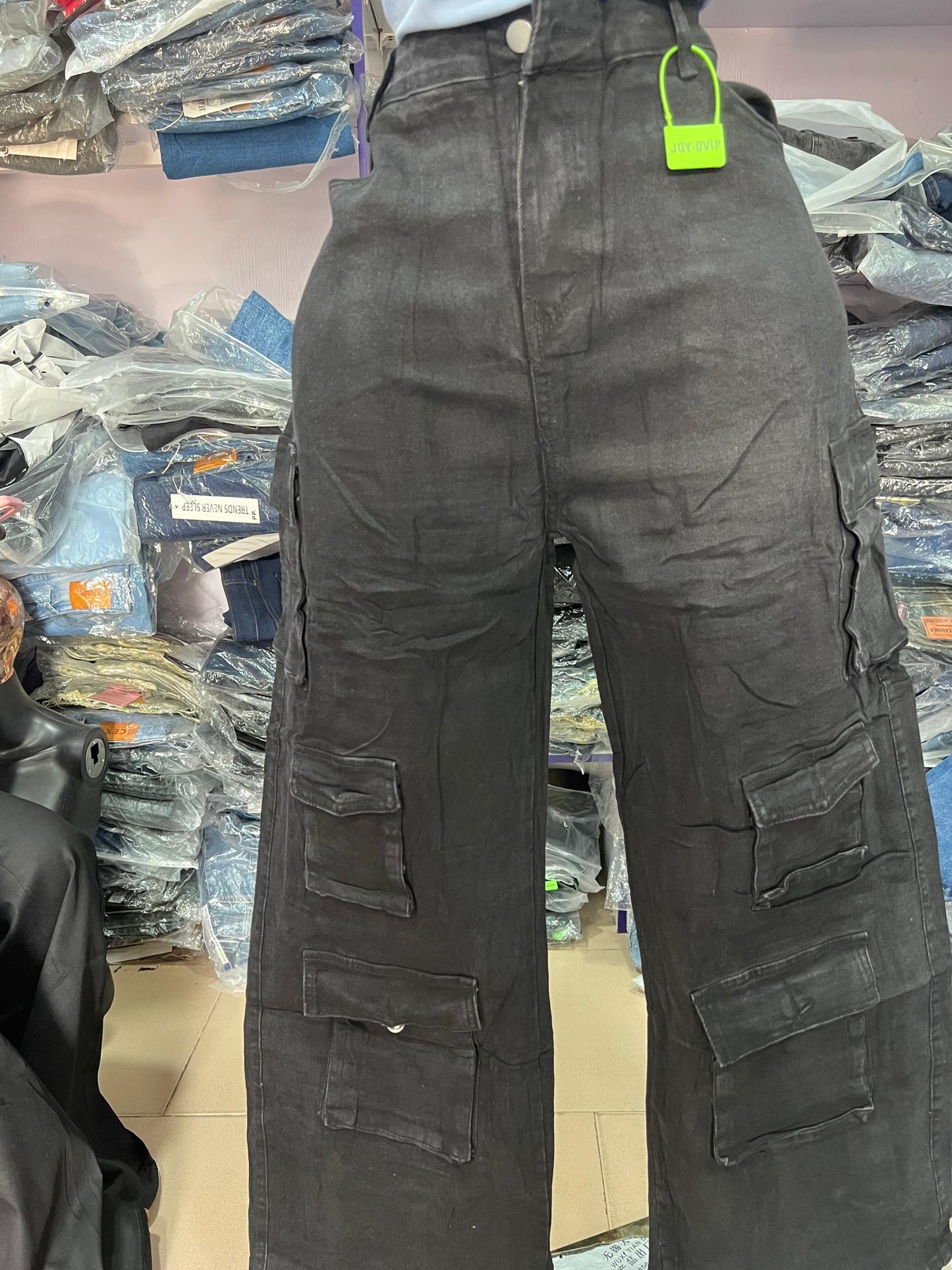 Joydvip Black cargo jean PFE:8831-2BUZ