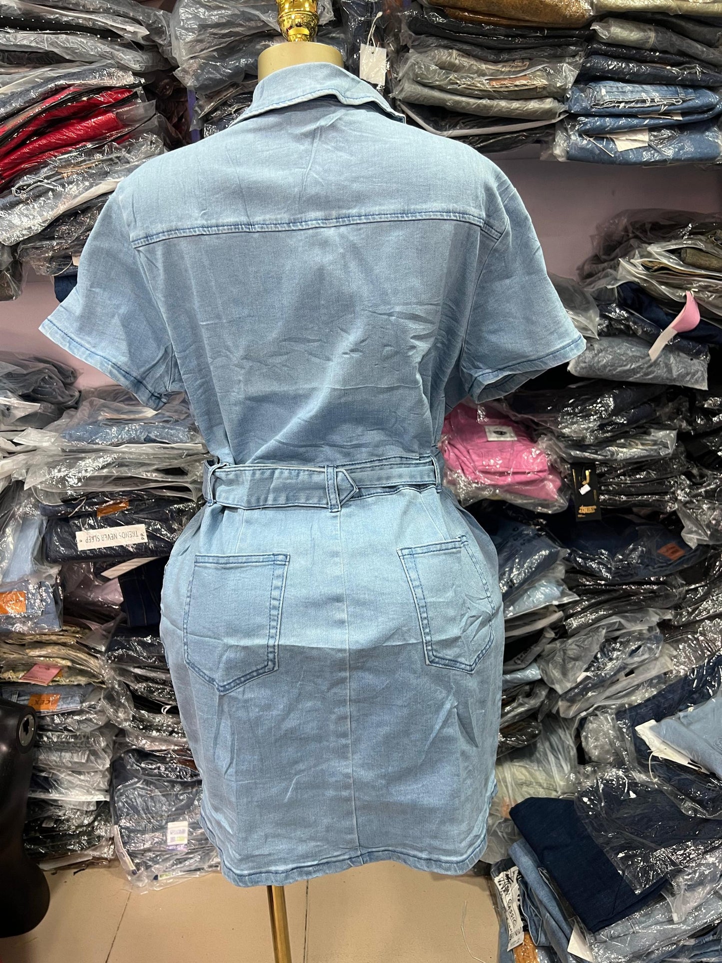 Mini denim jean gown M4D477QB1L
