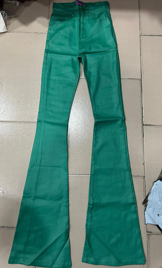 Green palazzo trouser