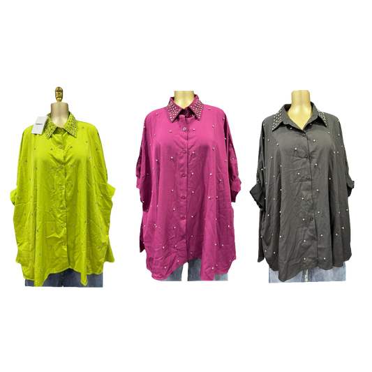 Studded Silk shirt size 12-18