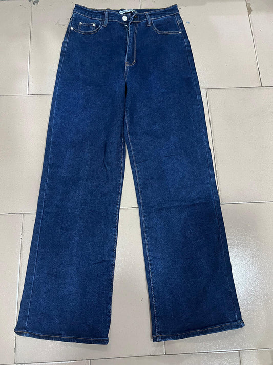 Plain blue boyfriend jean PS0006