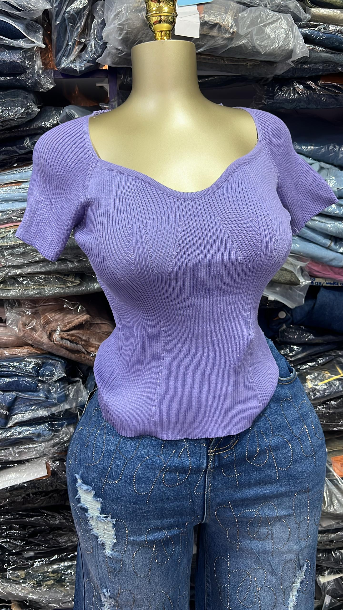 Thick v-neck top TP014 size 6-14