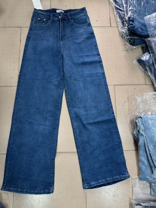 Plain blue boyfriend jean 8908