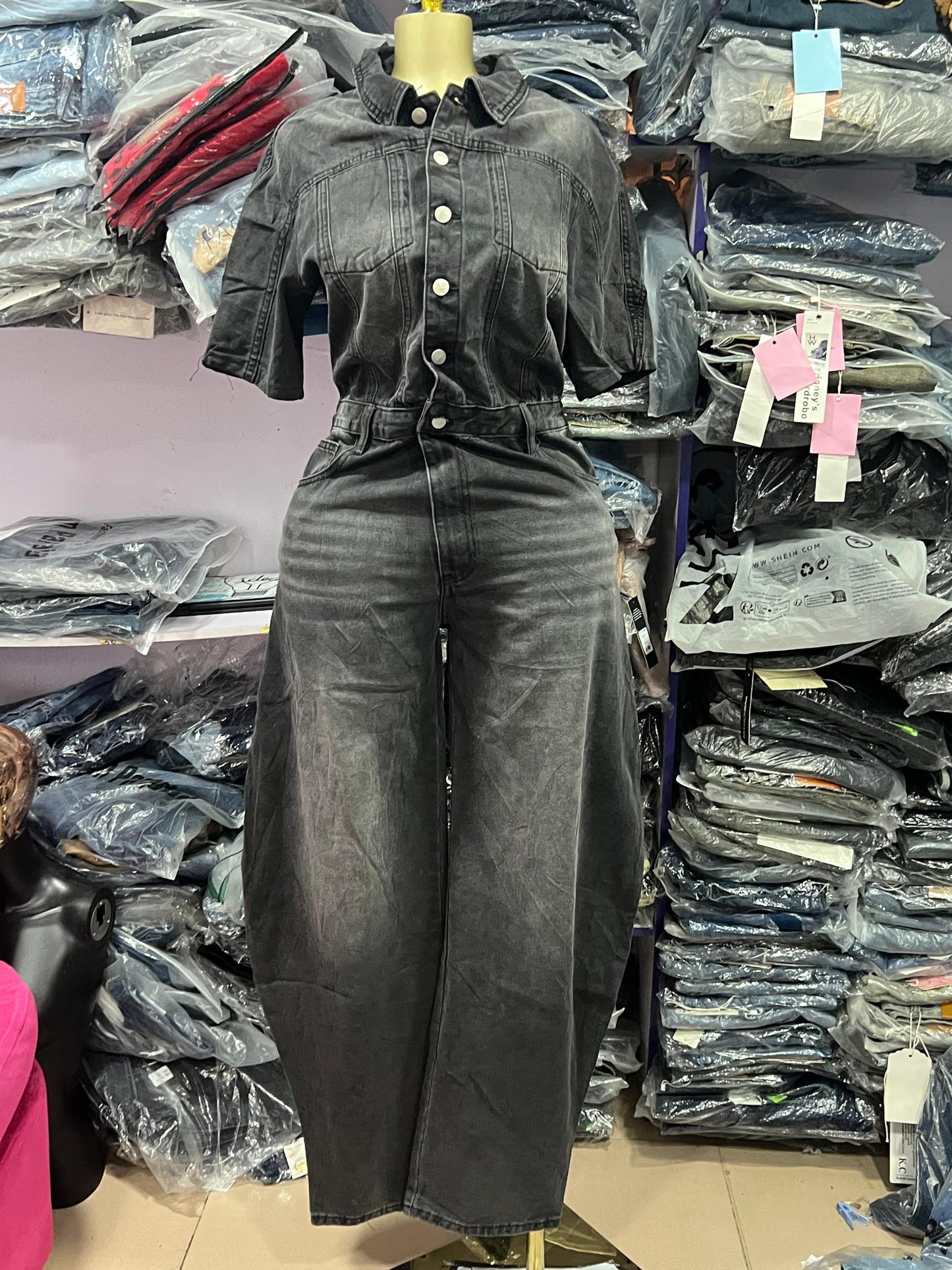 Black toned jumpsuit