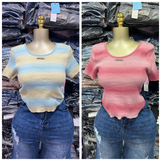 Stripped crop top size6-14