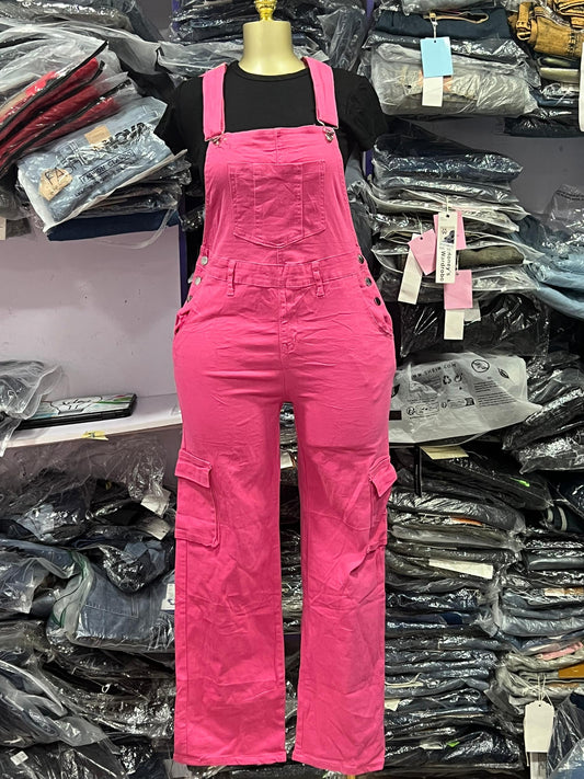 Pink cargo Dungarees