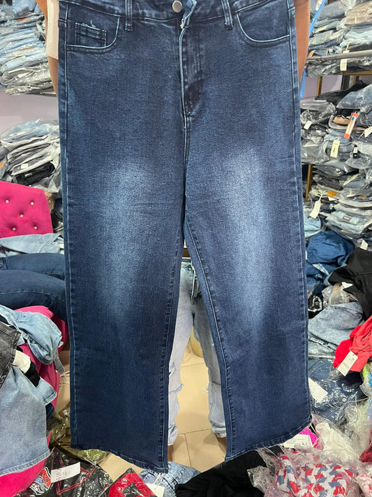 Plain blue boyfriend jean 8828-4st0816