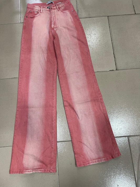 2 toned pink boyfriend jean
