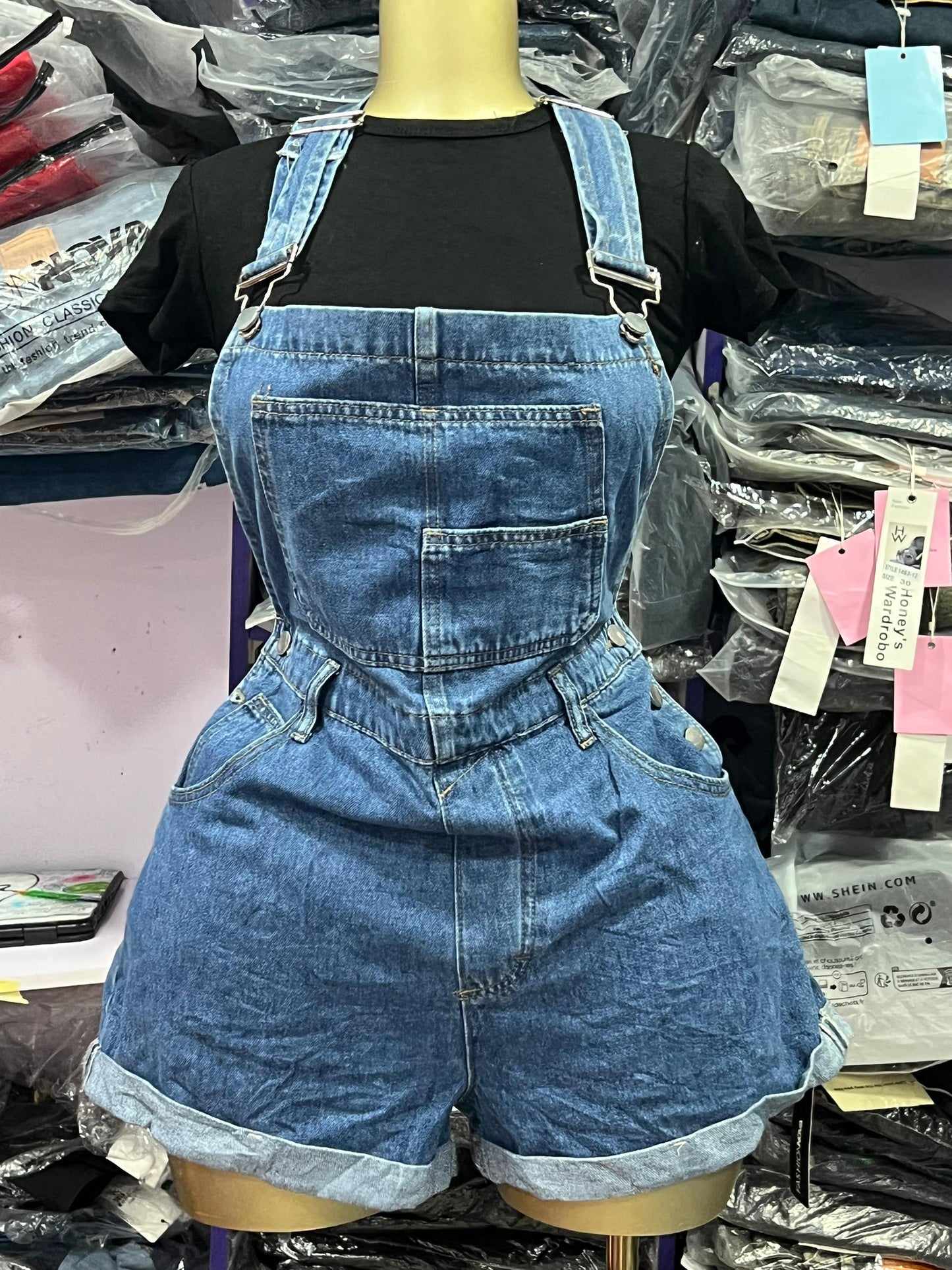 Denim short Dungarees