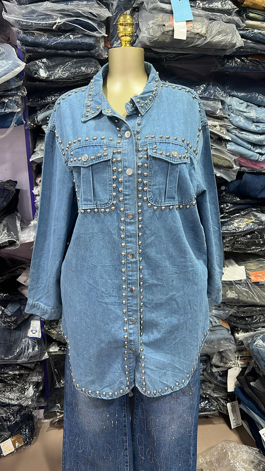 Denim design shirt size6-14