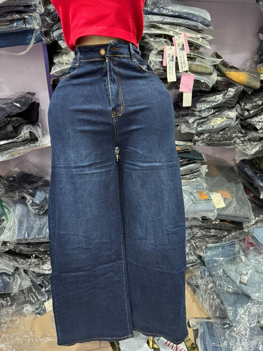 Plain blue vintage boyfriend jean 8658