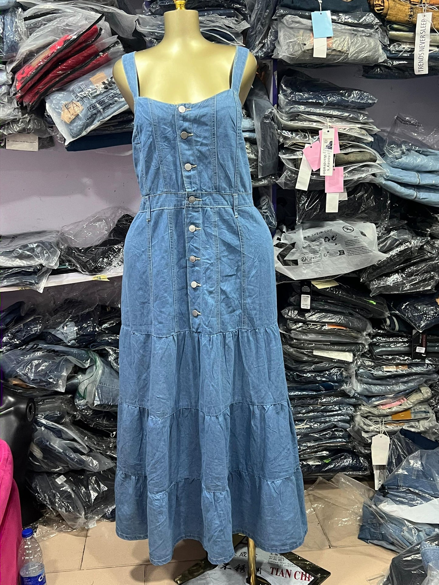 Light blue Denim gown