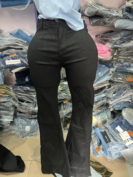 Black bootcut stretchy jean 311-8#