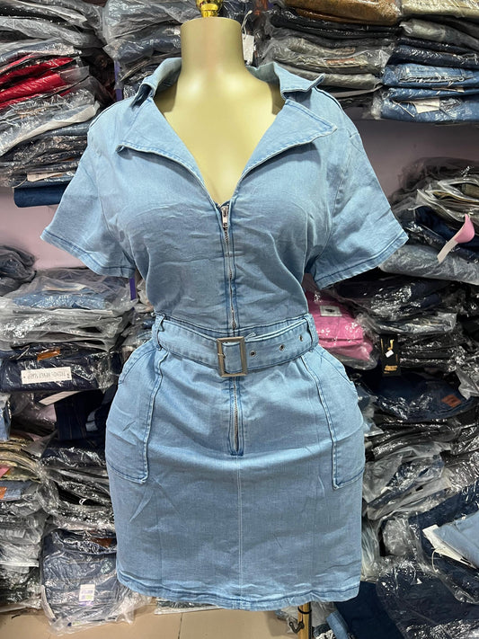 Mini denim jean gown M4D477QB1L