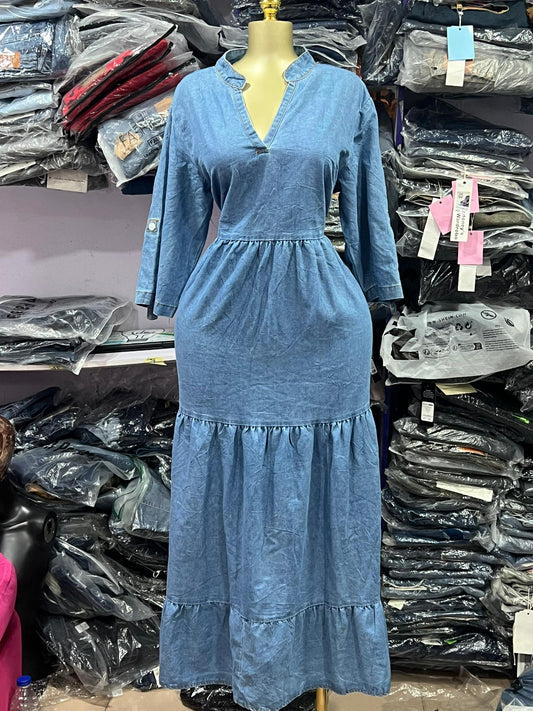 Denim gown