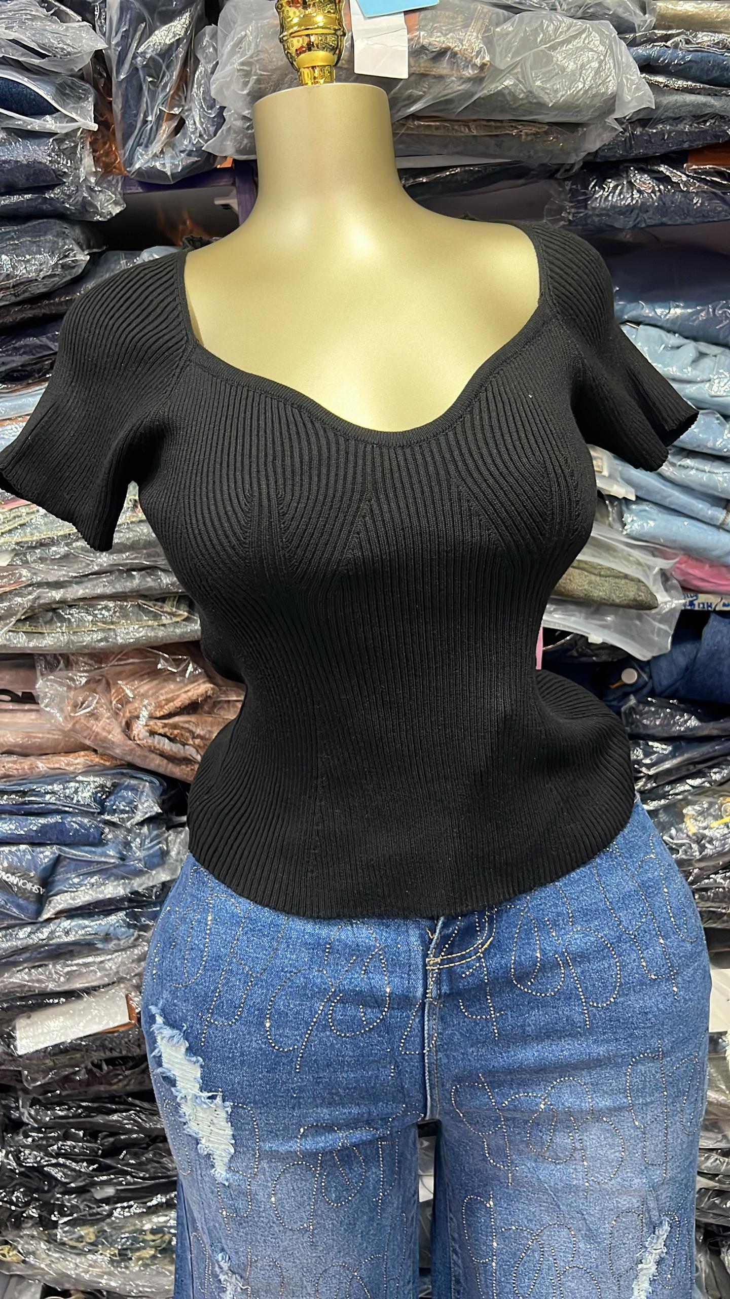Thick v-neck top TP014 size 6-14