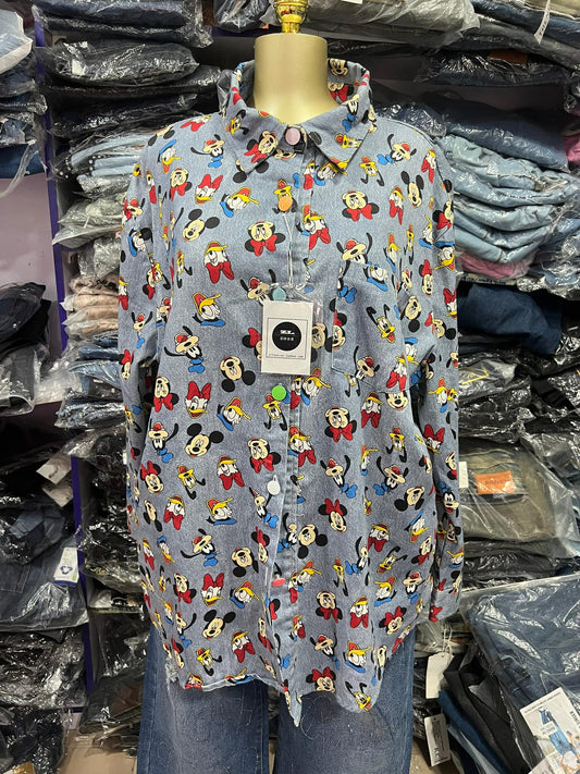 Mickey design jean jacket size6-14