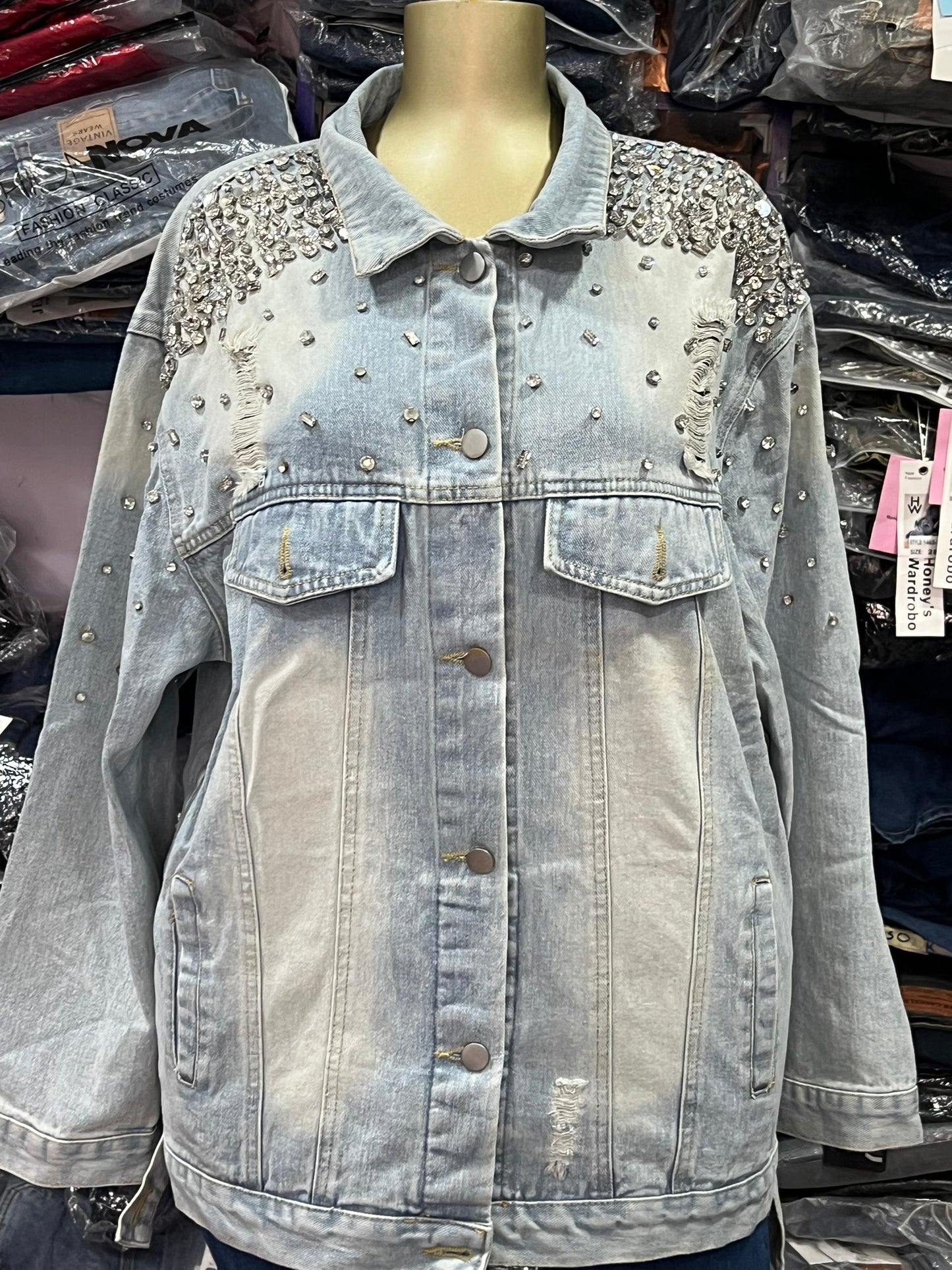 2 tone jacket with stone