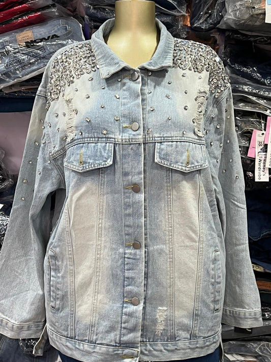 2 tone jacket with stone