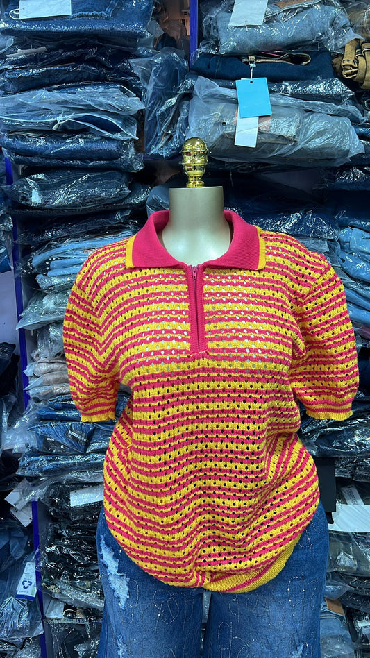 Collar neck top size 6-14