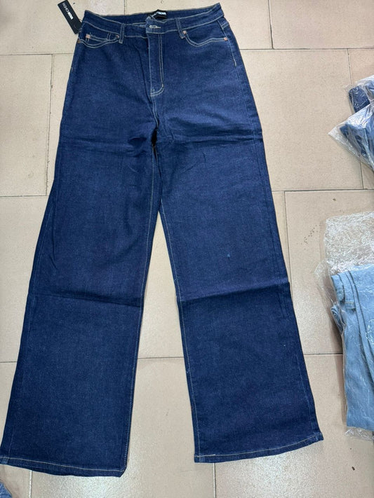 Plain dark blue boyfriend jean 7286775