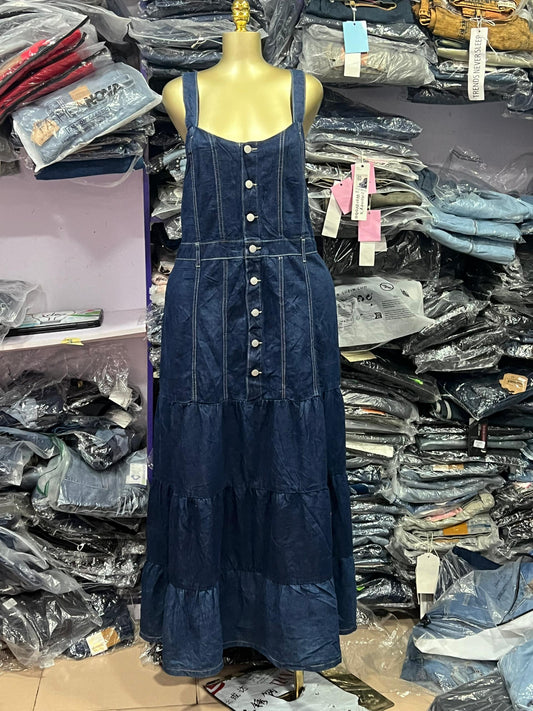 Denim maxi gown