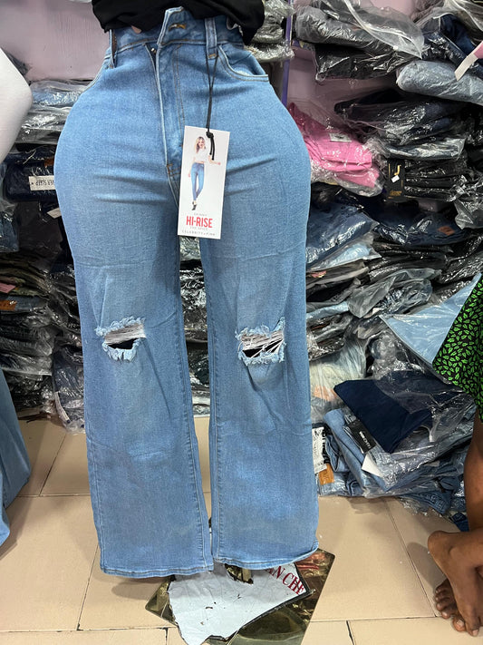 Ripped high-rise boyfriend jean Cj21428f57